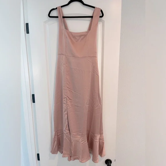 Show Me Your MuMu | Dresses | Claire Midi Dress Rose Gold Luxe Satin Size M  | Poshmark